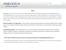 Tablet Screenshot of mojooptical.com